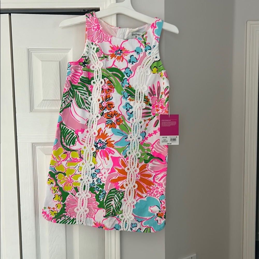 Lilly Pulitzer for Target Bright Floral Shift Dress with Lace Trim